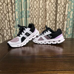 On Running Women's Athletic Shoes - Black, White, Purple